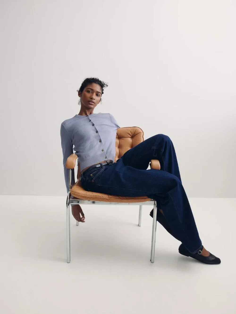 H&M Fine Knit Cardigan Light Dusty Blue Soft Viscose Blend Size S - Picture 16 of 16